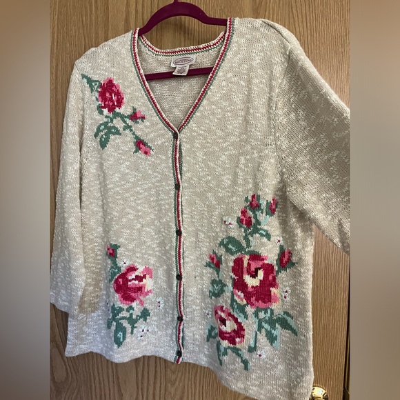 Vintage NORTHERN REFLECTIONS floral cardigan - Picture 4 of 7